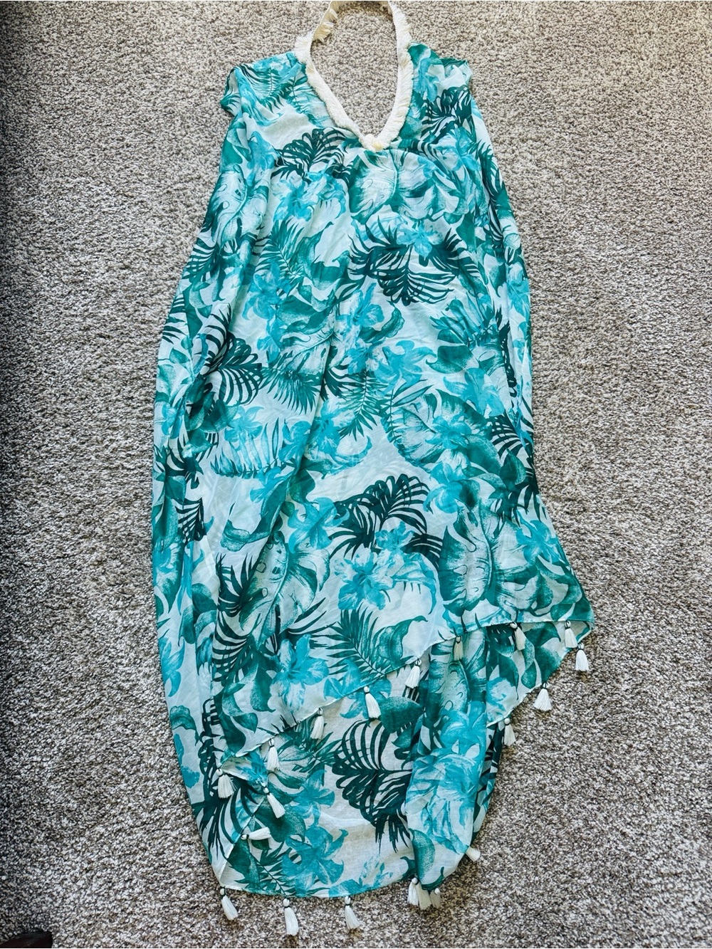 POOL TO PARTY by subtle luxury 🏝️TROPICAL🏝️ MAXI COVER-UP DRESS 🌟EUC🌟
